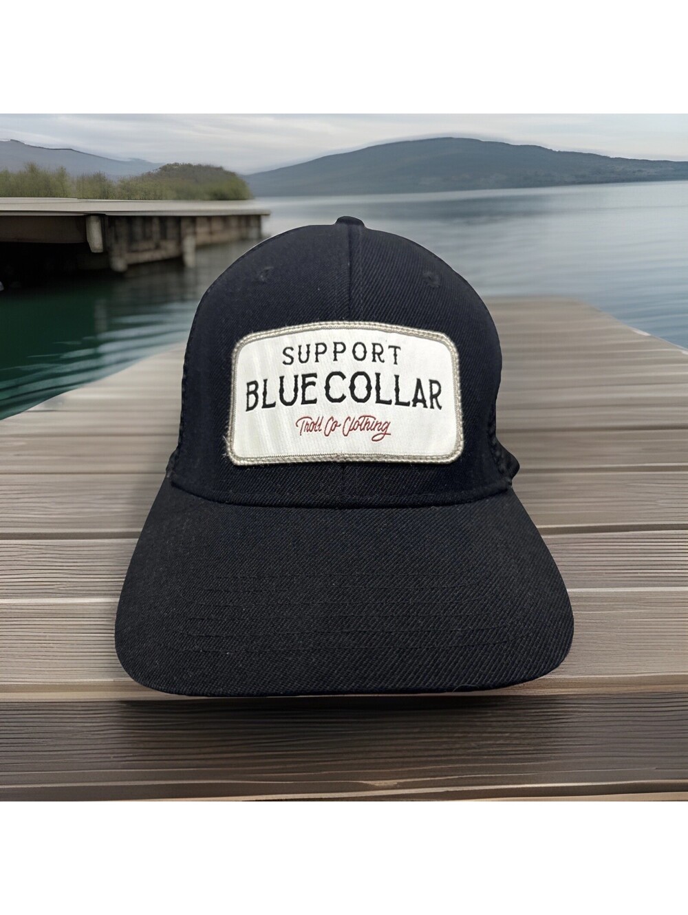 Troll Co Support Blue Collar Alberta Canada Clothing Baseball Cap